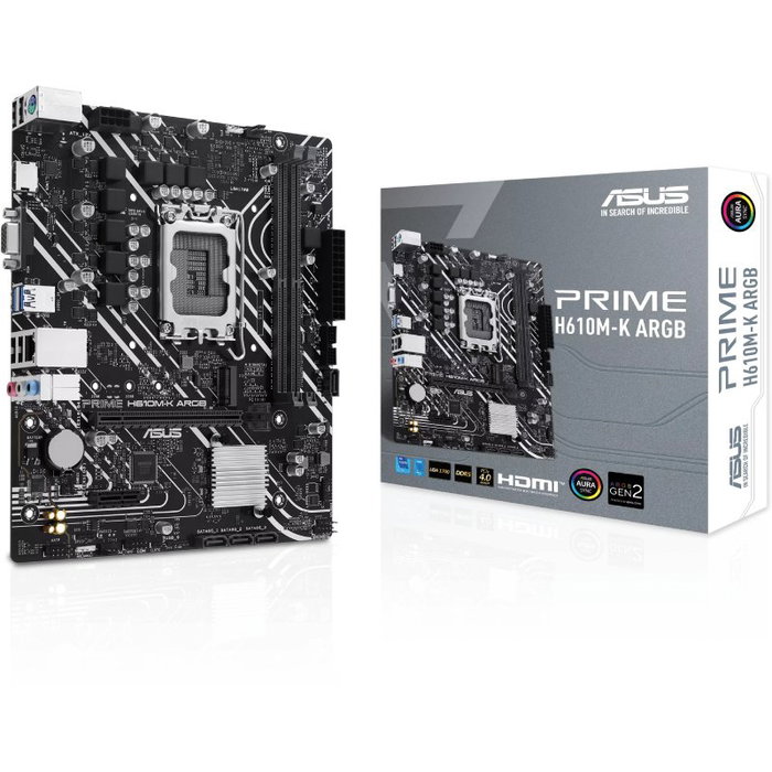 ASUS PRIME H610M-K ARGB LGA 1700 DDR5 Micro ATX ASUS PRIME H610M-K ARGB LGA 1700 DDR5 Micro ATX